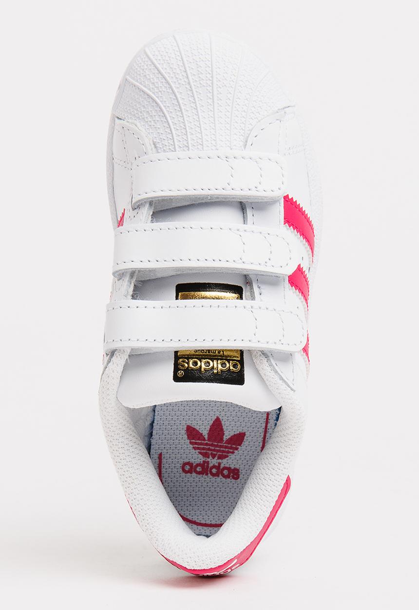 adidas Originals - Superstar foundation sneaker - white and pink
