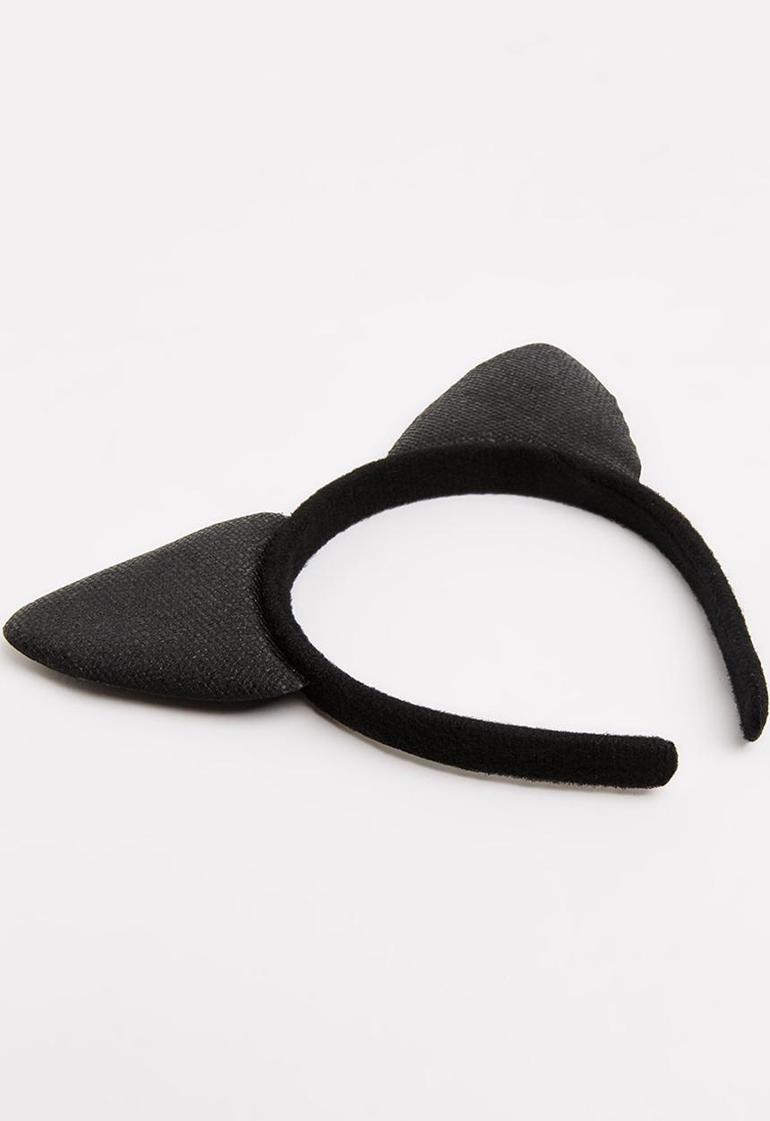Jewels and Lace - Cat Ear Aliceband Black