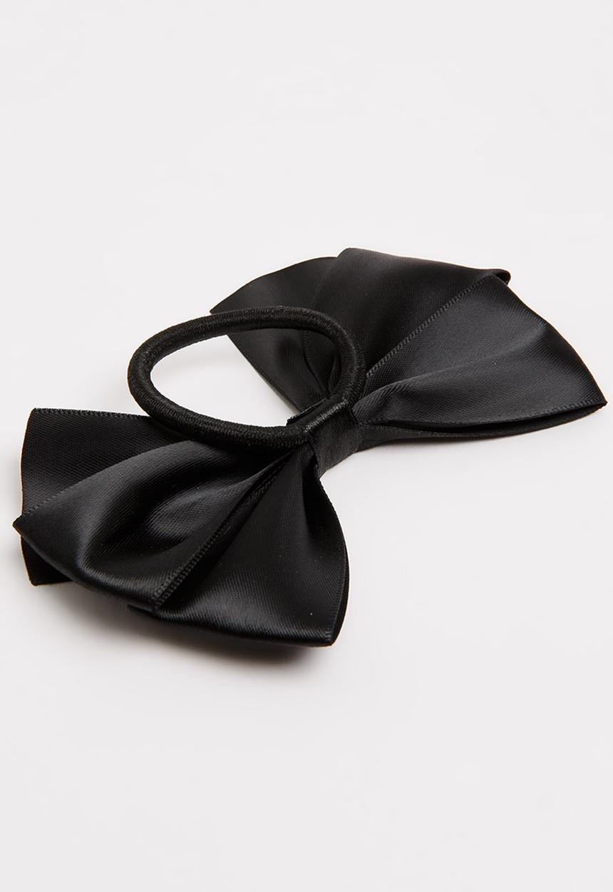 Jewels and Lace - Bow Hairband Black