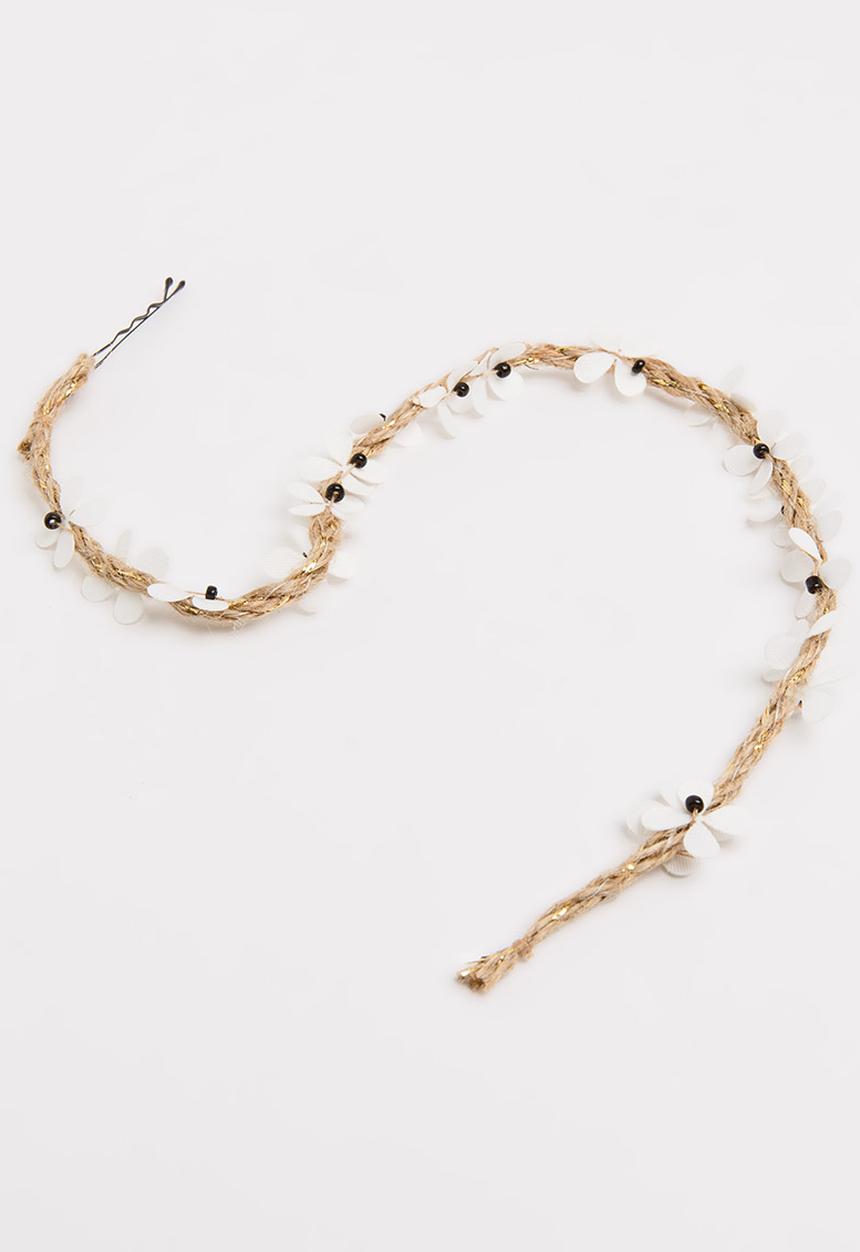Jewels and Lace - Floral Hair Clip White