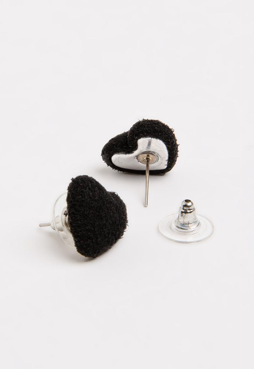 Jewels and Lace - Suede Heart Earings Twin Pack Multi-colour