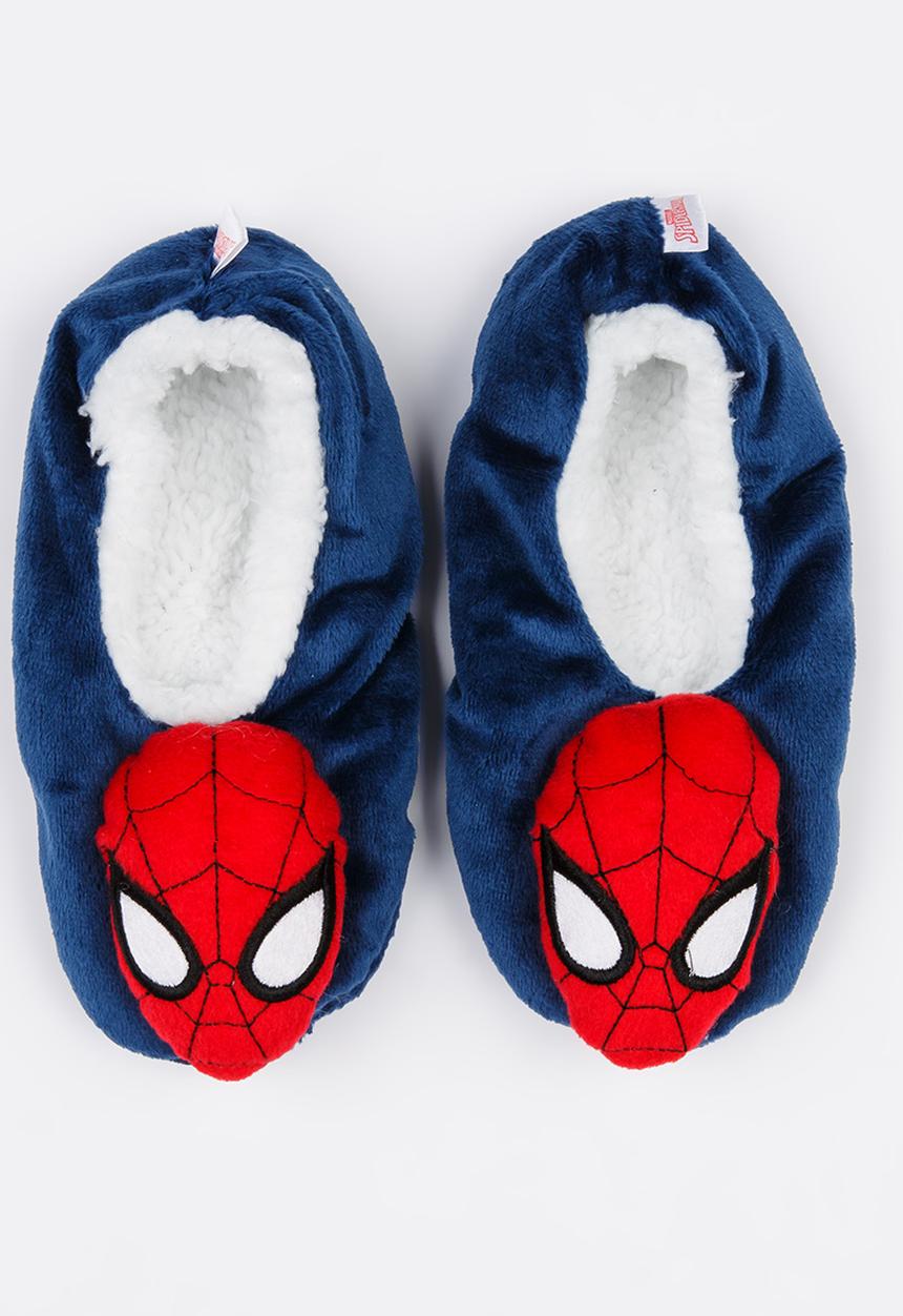 Character Fashion - Spider-Man Sherpa Slippers Navy