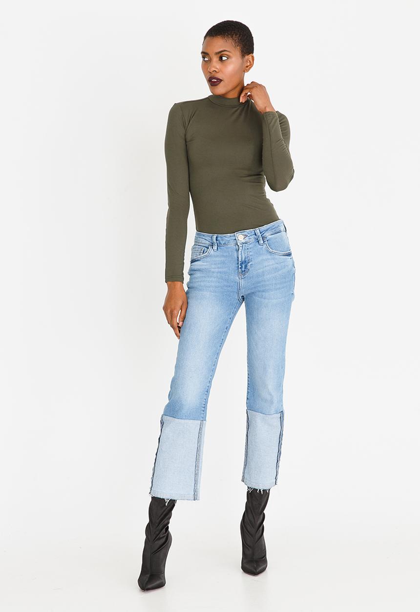 c(inch) - Turtle Neck Top Dark Green