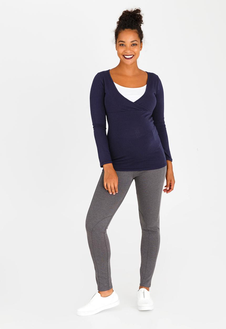 Cherry Melon - Cross-over Feeding Top Navy