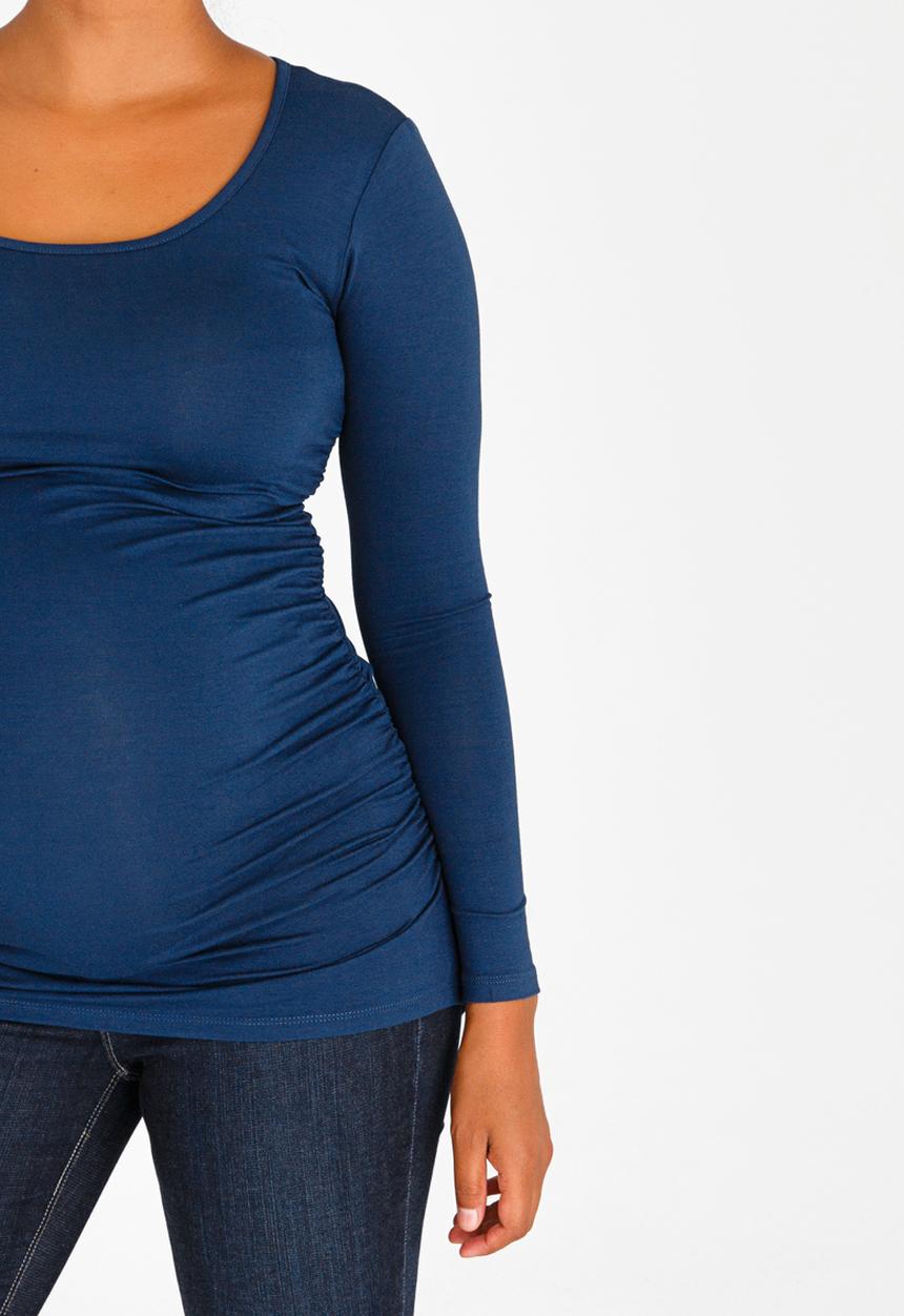 Cherry Melon - Longsleeve Side Detail Tee Blue