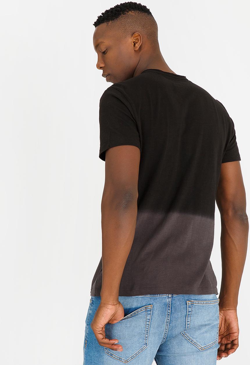 STYLE REPUBLIC - Dylan Dip Dye Tee Charcoal