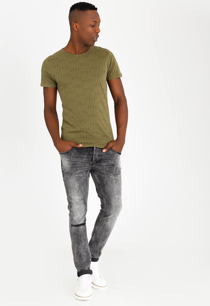S.P.C.C - SPCC Rotary Print Crew Tee Khaki Green