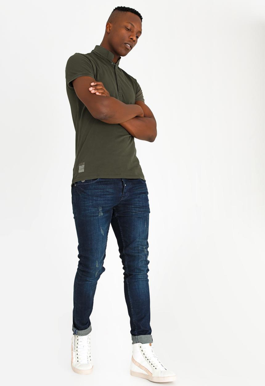 S.P.C.C - Pique Overdyed Golfer Khaki Green