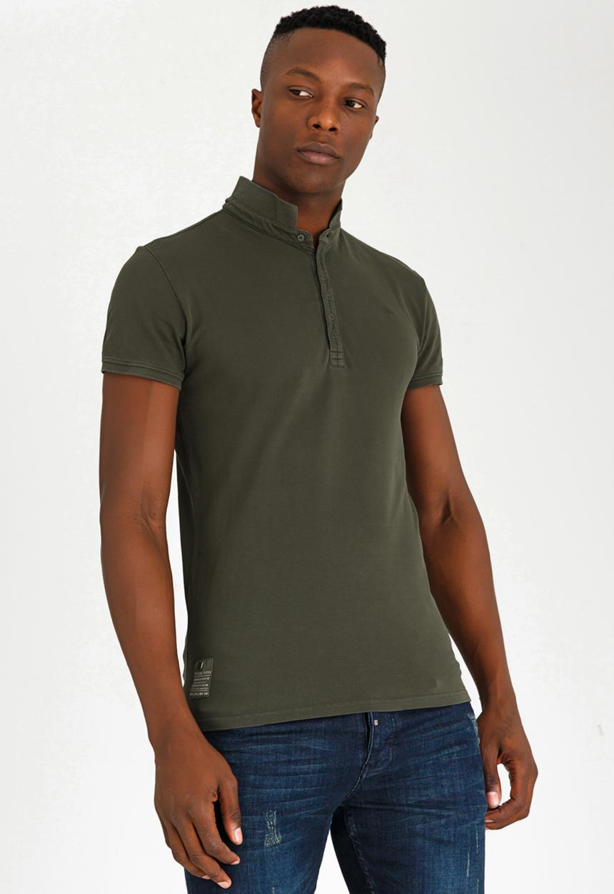 S.P.C.C - Pique Overdyed Golfer Khaki Green