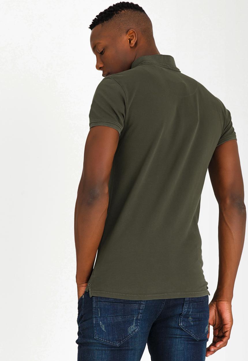 S.P.C.C - Pique Overdyed Golfer Khaki Green