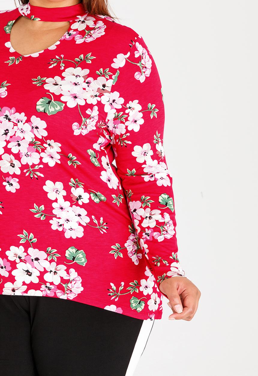 Slick - Estella Keyhole Top Red