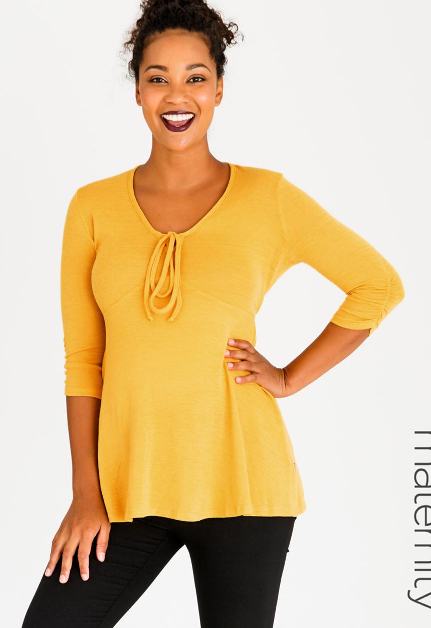 Cherry Melon - V-neck Skater Top Yellow