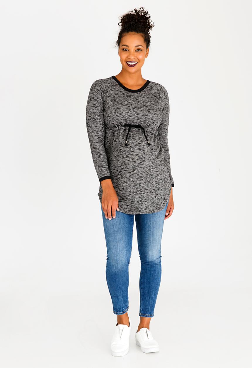 Cherry Melon - Leisure Drawstring Top Black