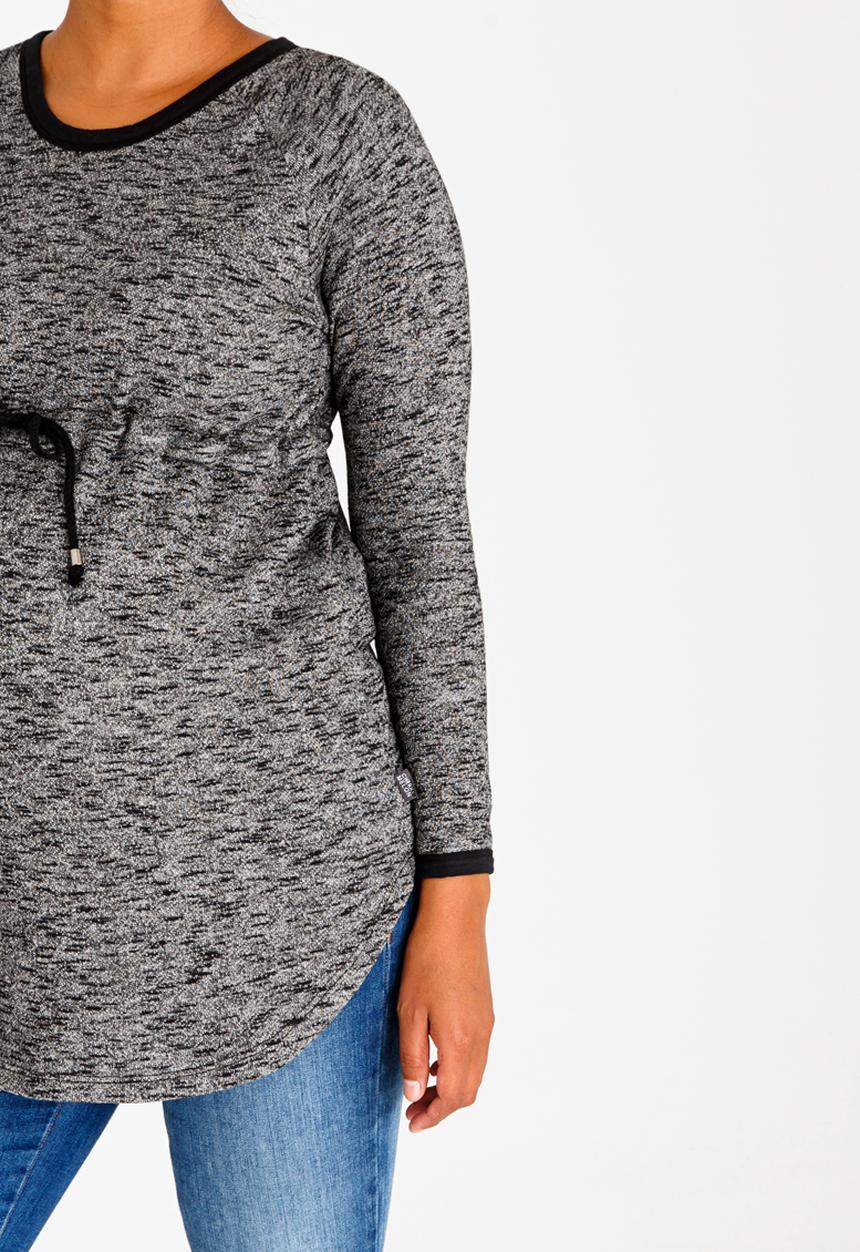 Cherry Melon - Leisure Drawstring Top Black