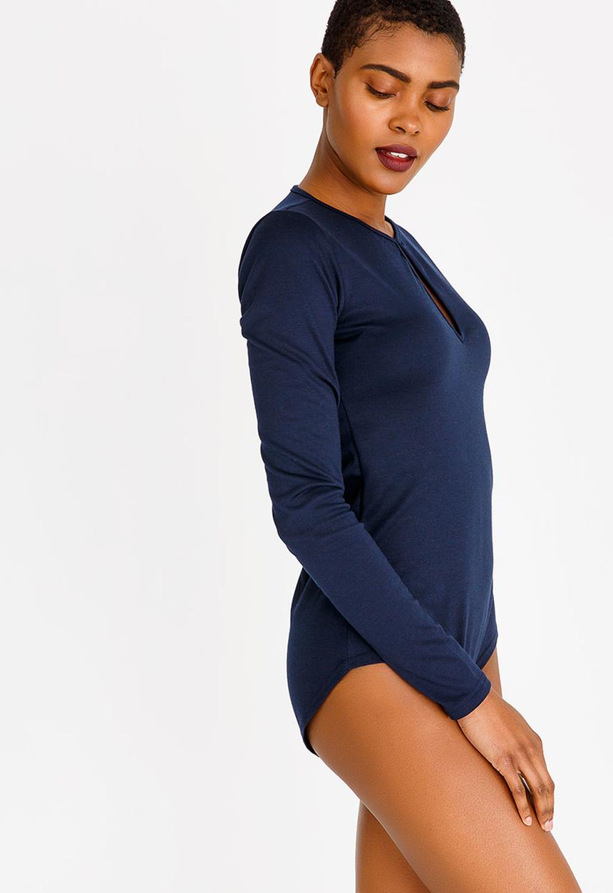 c(inch) - Keyhole Bodysuit Navy