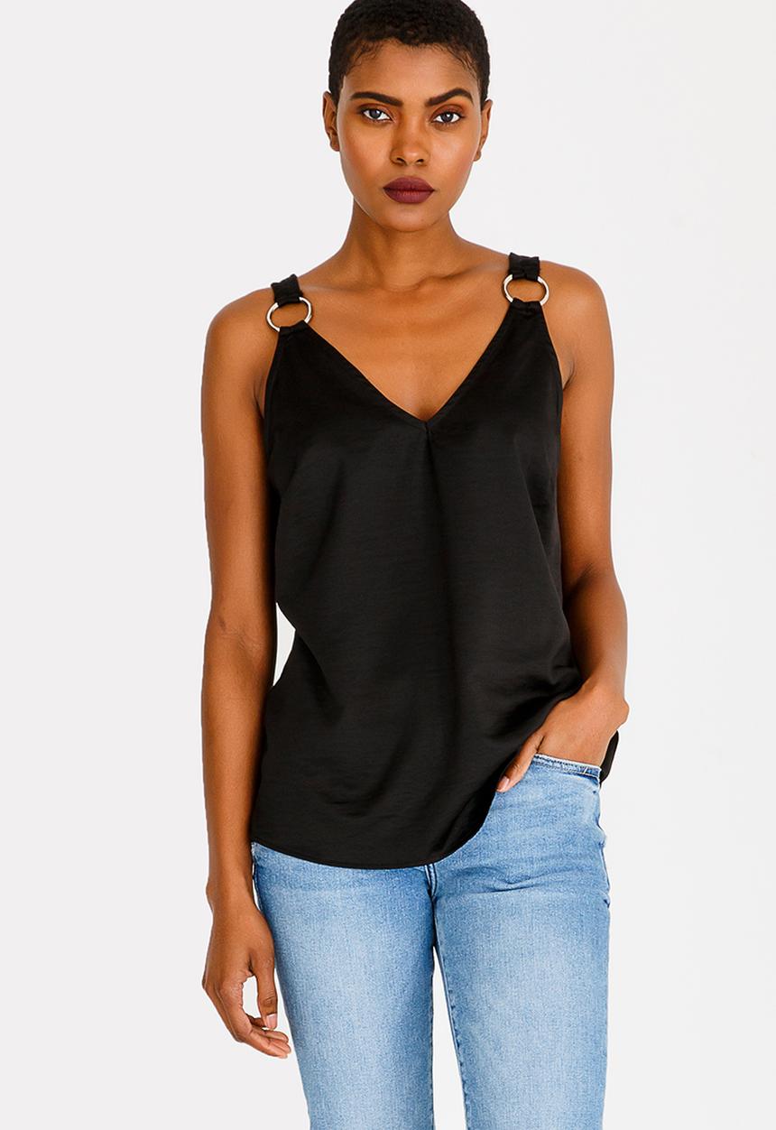 Kate Jordan - Ring Detail Cami Black