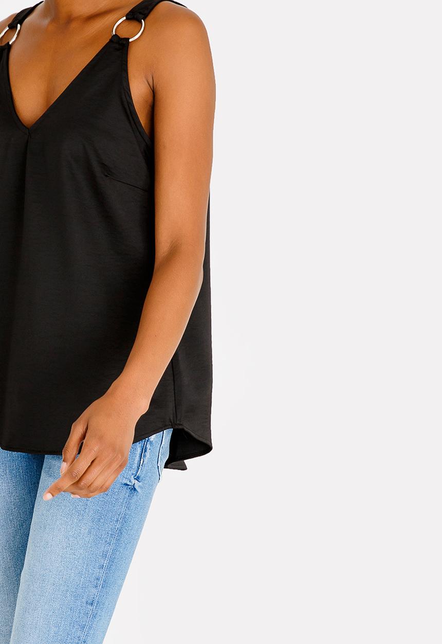 Kate Jordan - Ring Detail Cami Black