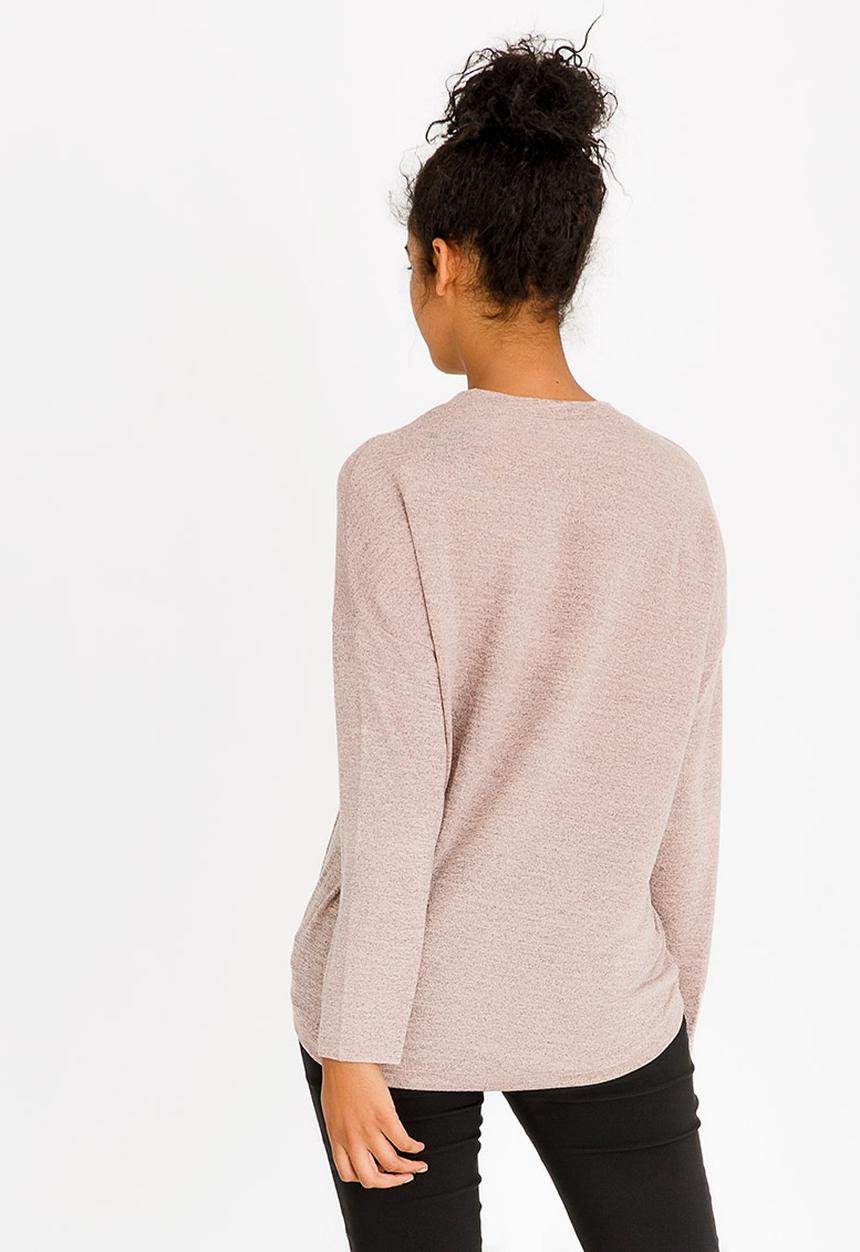 Revenge - Drop Shoulder Top Pale Pink