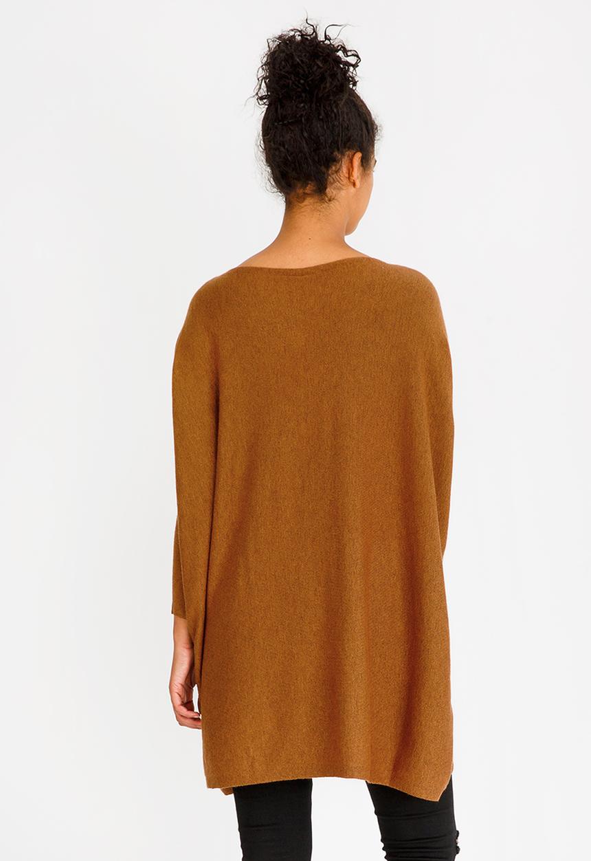 Revenge - Oversized Draped Top Tan