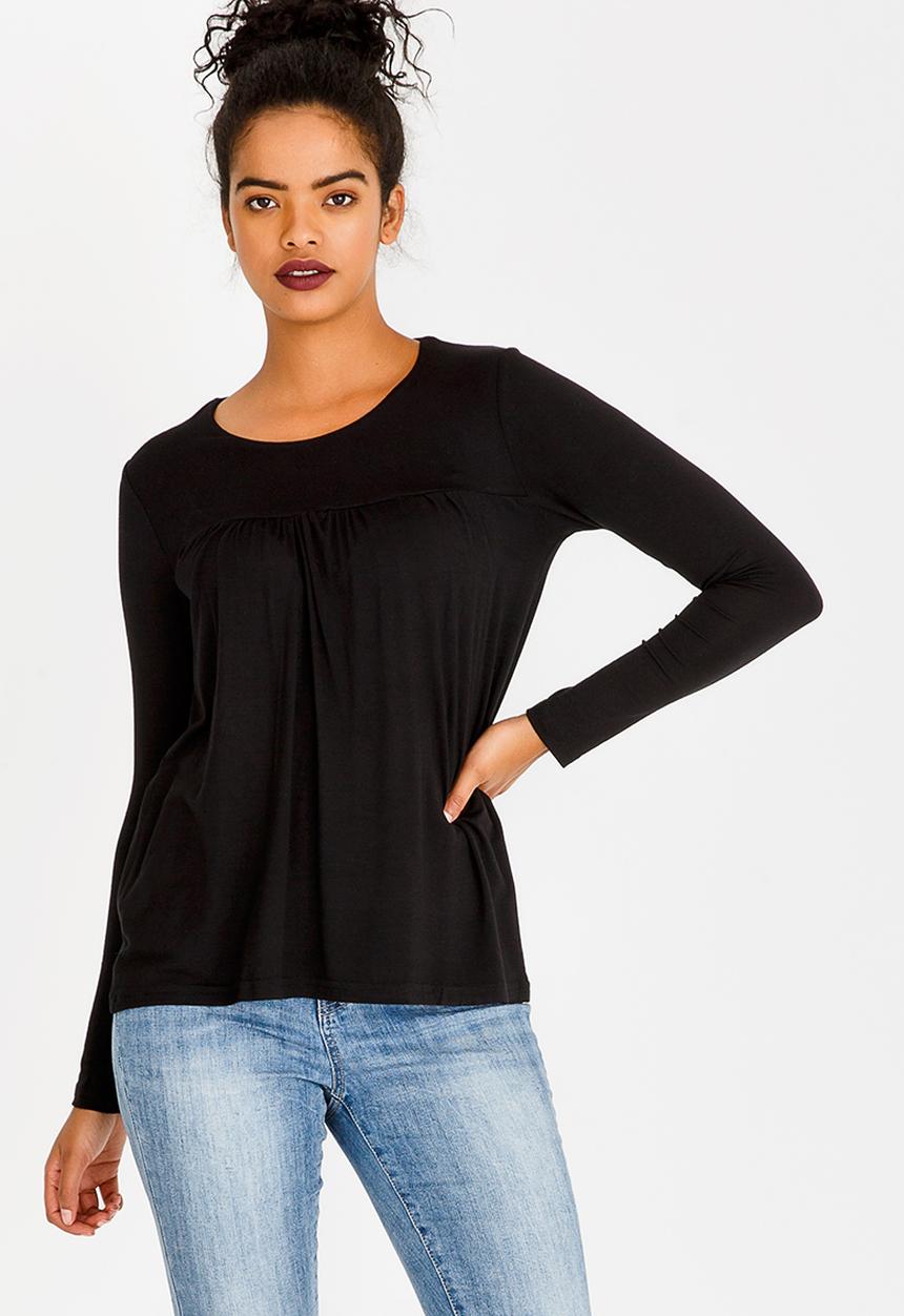 edit - Baby Doll Top Black
