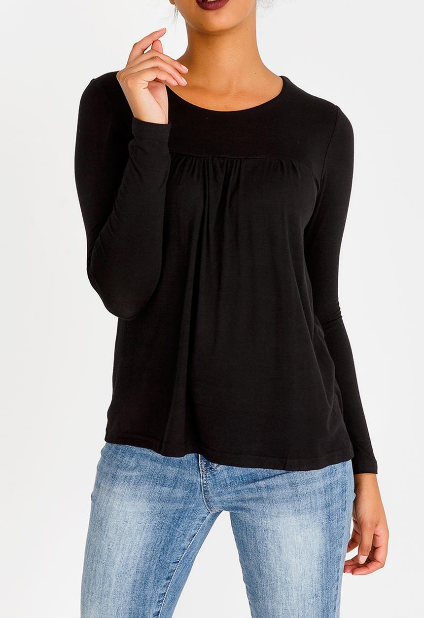 edit - Baby Doll Top Black