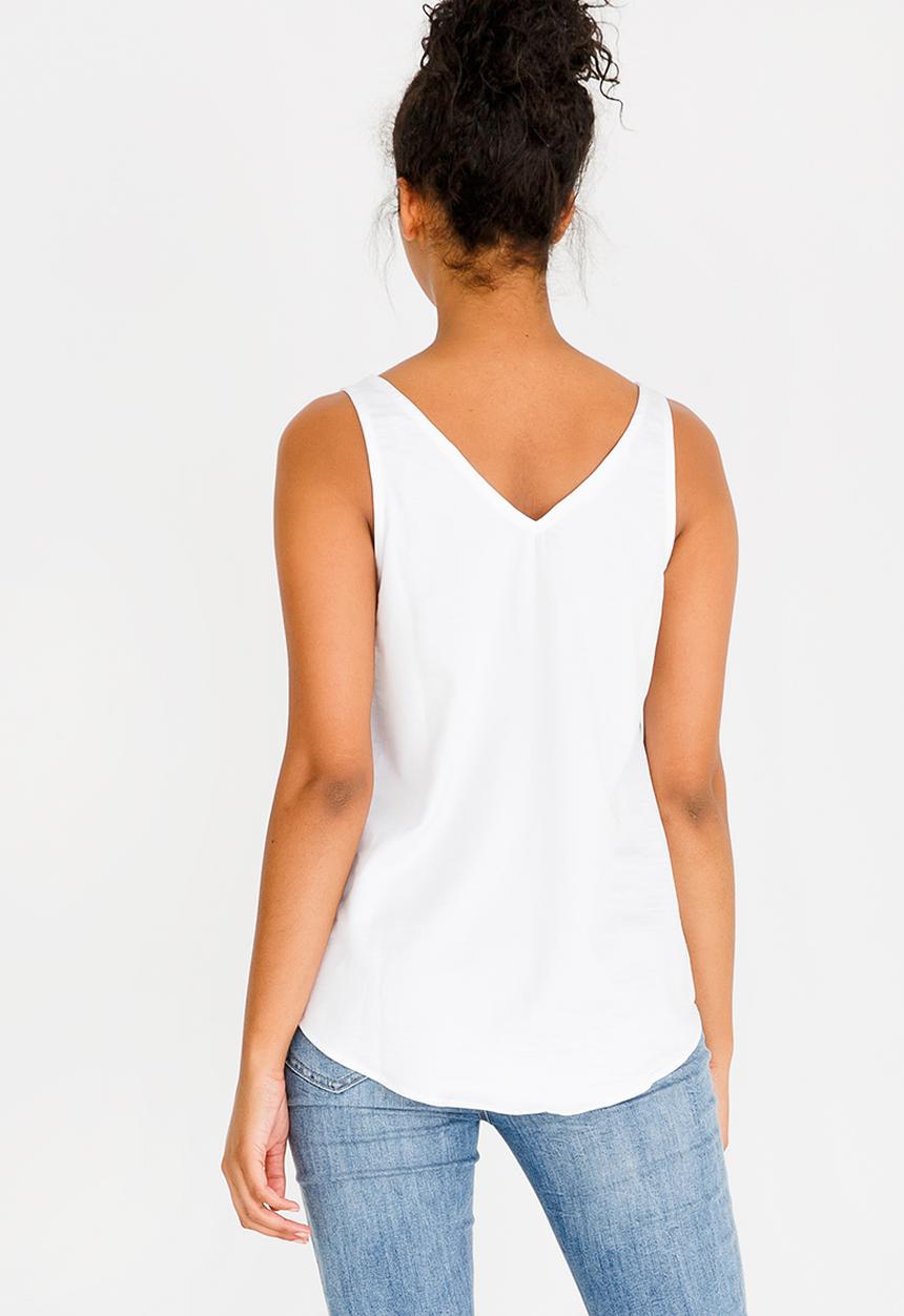 Kate Jordan - Ring Detail Cami White