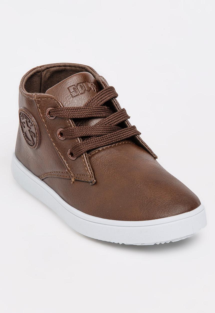 SOVIET - Buffon Hi Cut Sneaker Brown