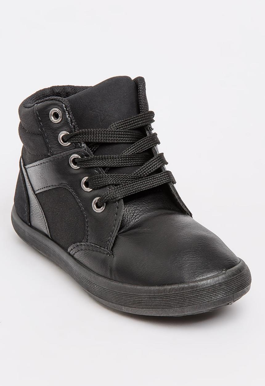 SOVIET - Leith Hi Cut Sneaker Mono Black