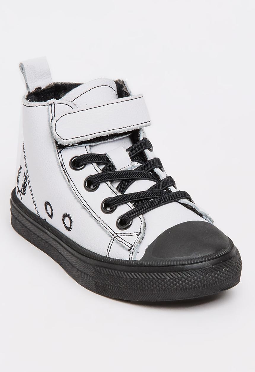 Pop Candy - Boys Hi Top Sneaker White
