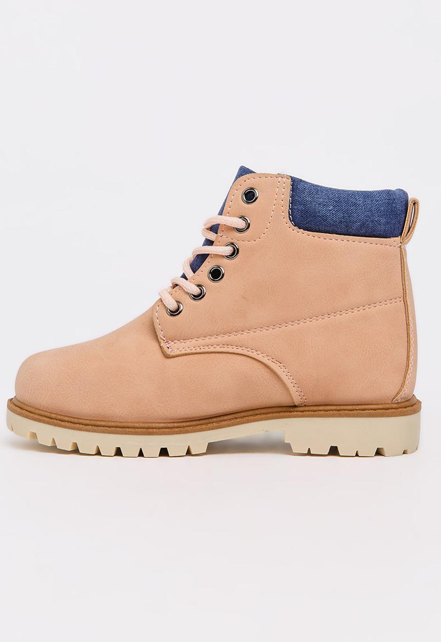 Jumbo - Lace Up Boot Mid Pink