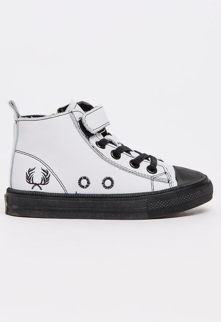 Pop Candy - Boys Hi Top Sneaker White