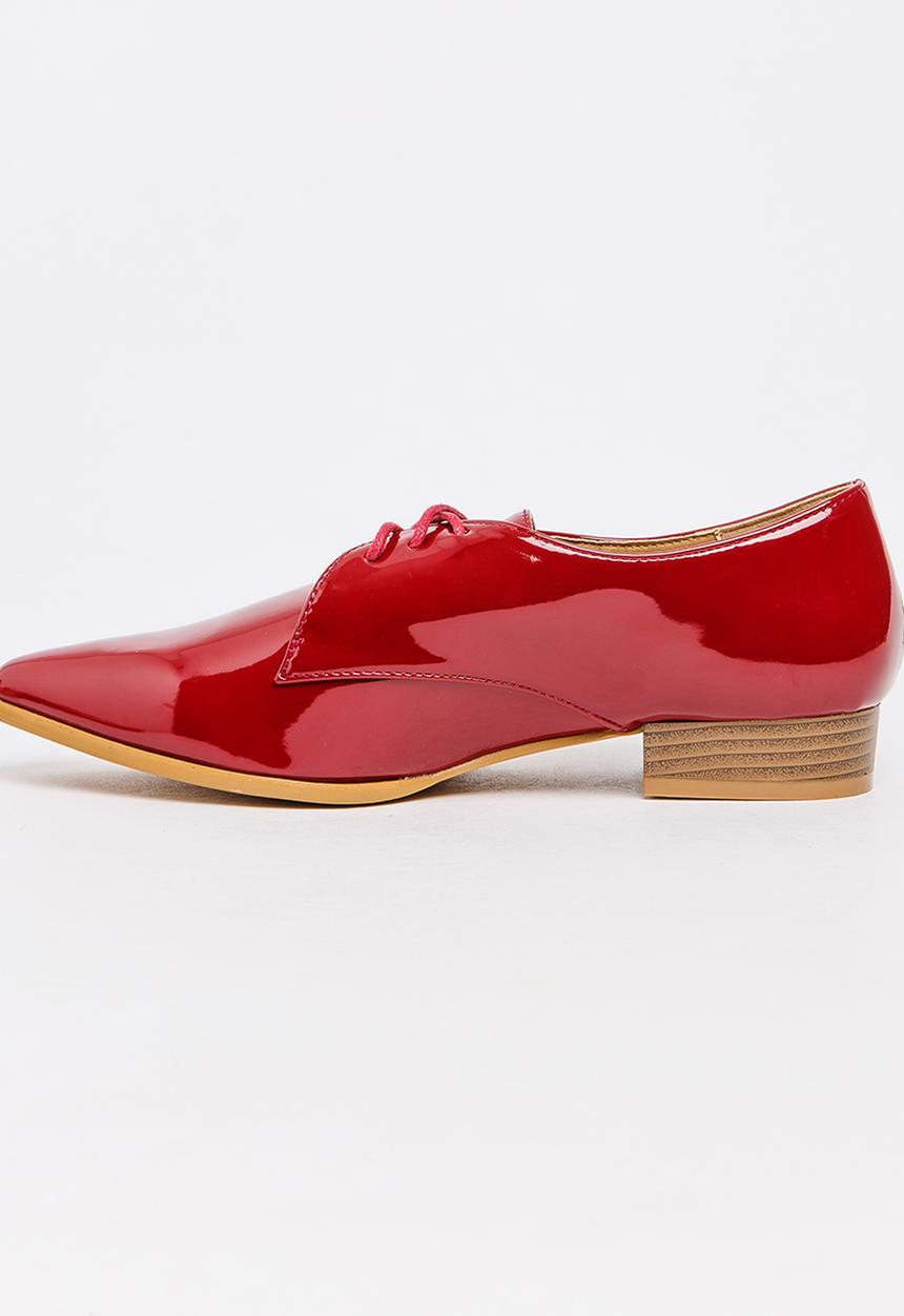 Jada - Patent Lace-ups Dark Red