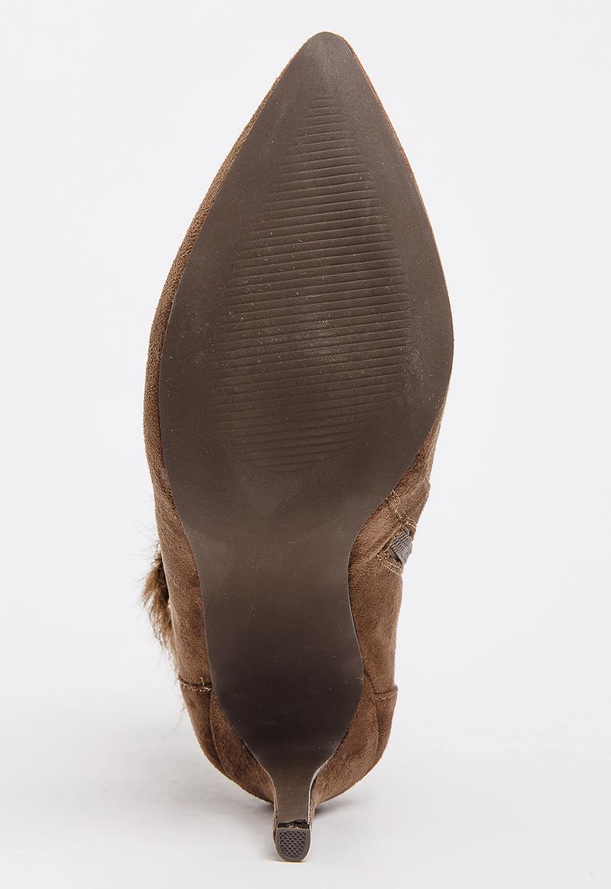SISSY BOY - Studded Pointy Ankle Boots Dark Brown
