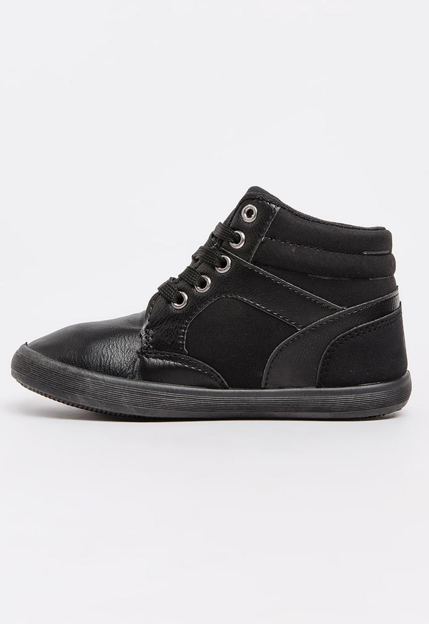 SOVIET - Leith Hi Cut Sneaker Mono Black