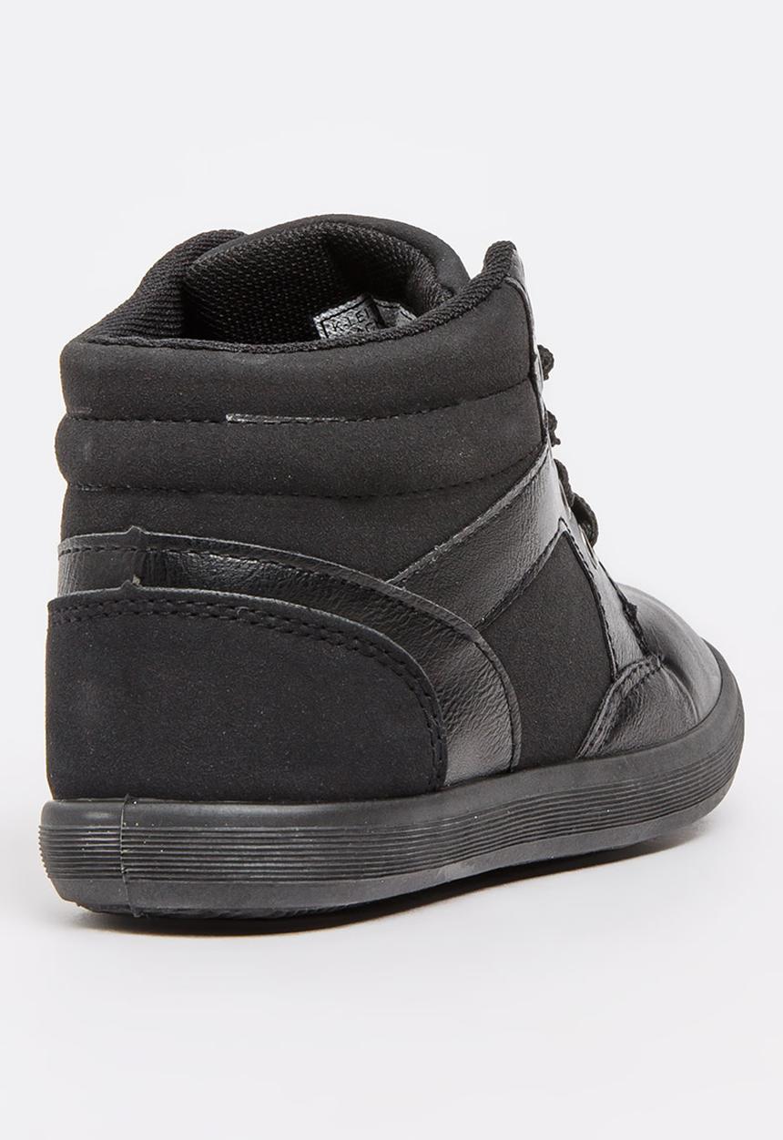 SOVIET - Leith Hi Cut Sneaker Mono Black