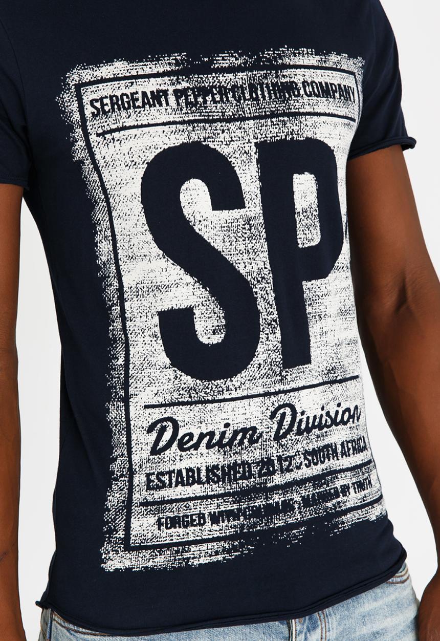 S.P.C.C - Sergeant Flag  Embroidered Tee Navy