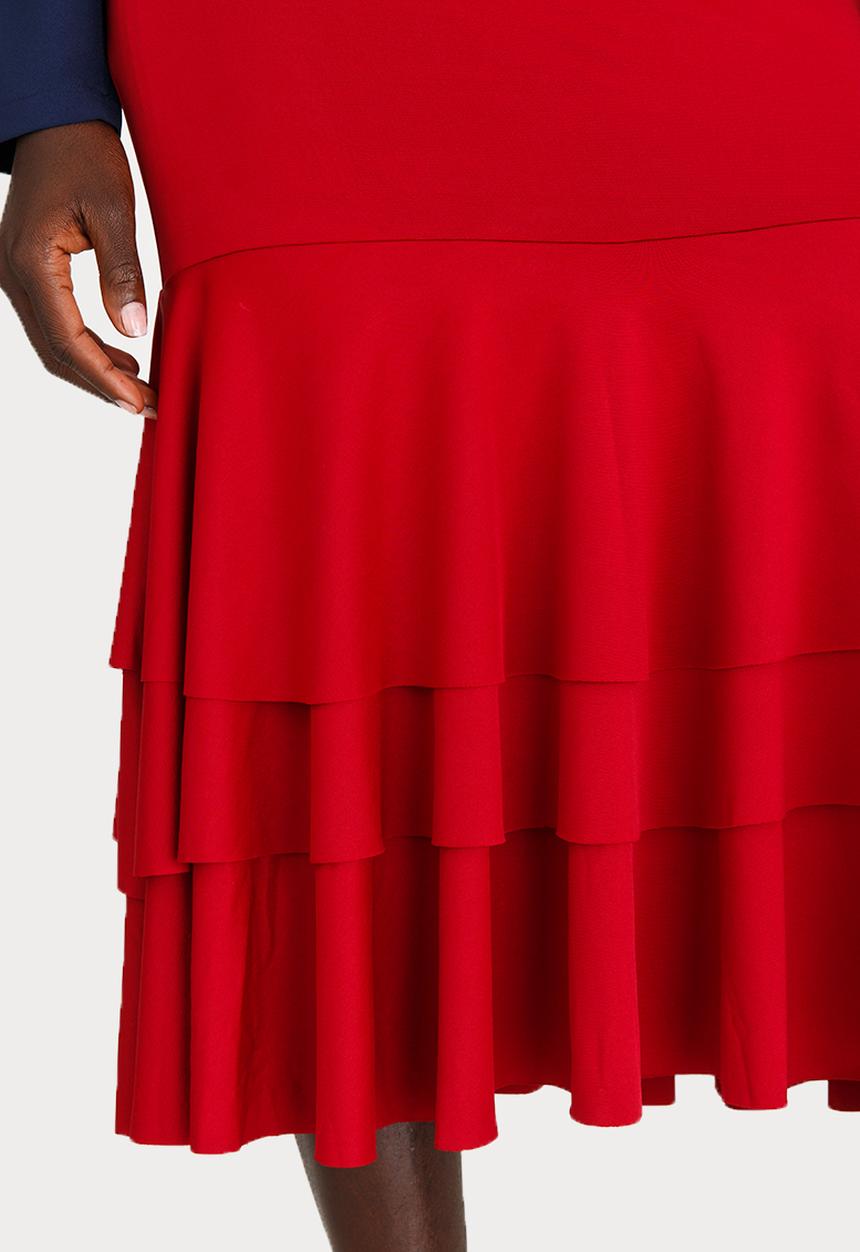 edit - Flamenco Ruffle Skirt Burgundy