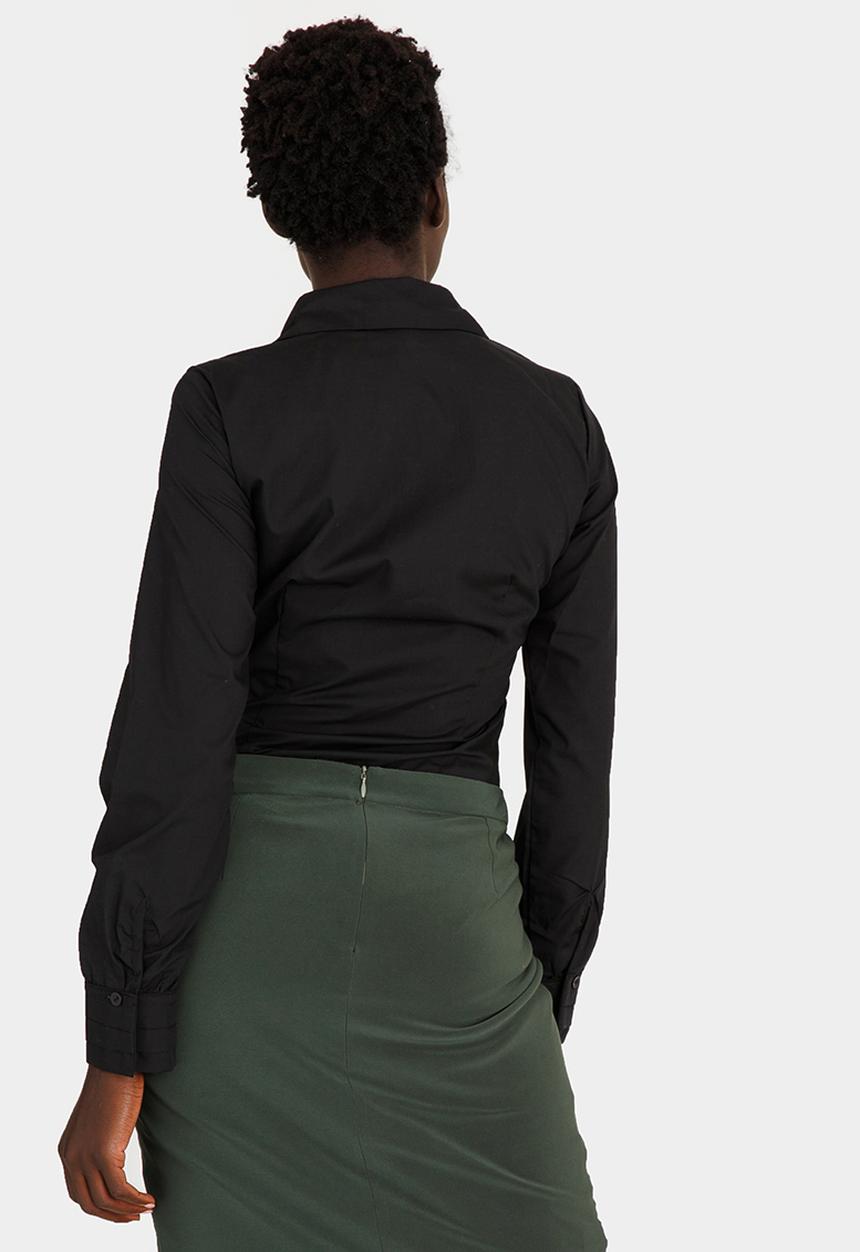 edit - Classic Long Sleeve Work Shirt Black