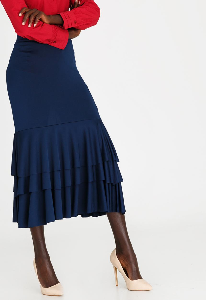 edit - Flamenco Ruffle Skirt Navy