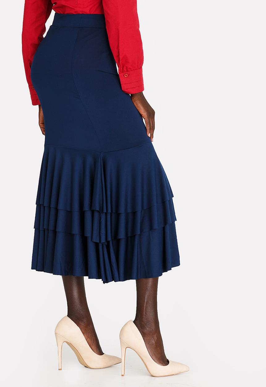 edit - Flamenco Ruffle Skirt Navy
