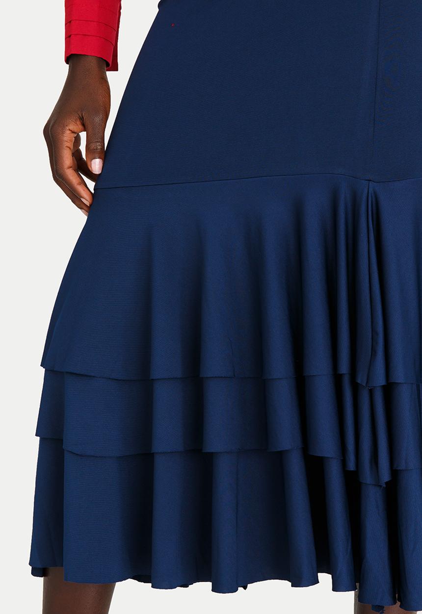 edit - Flamenco Ruffle Skirt Navy