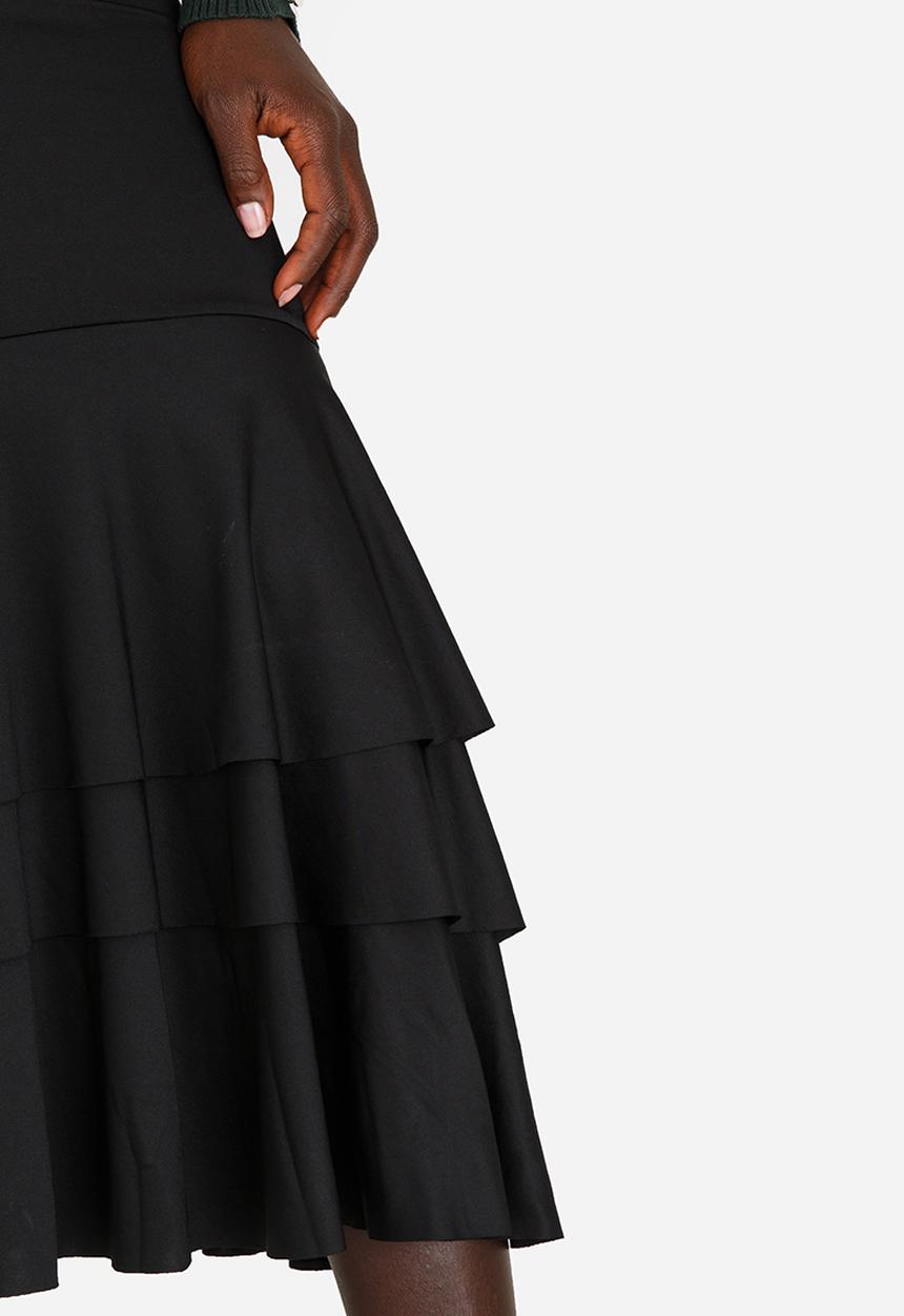 edit - Flamenco Ruffle Skirt Black