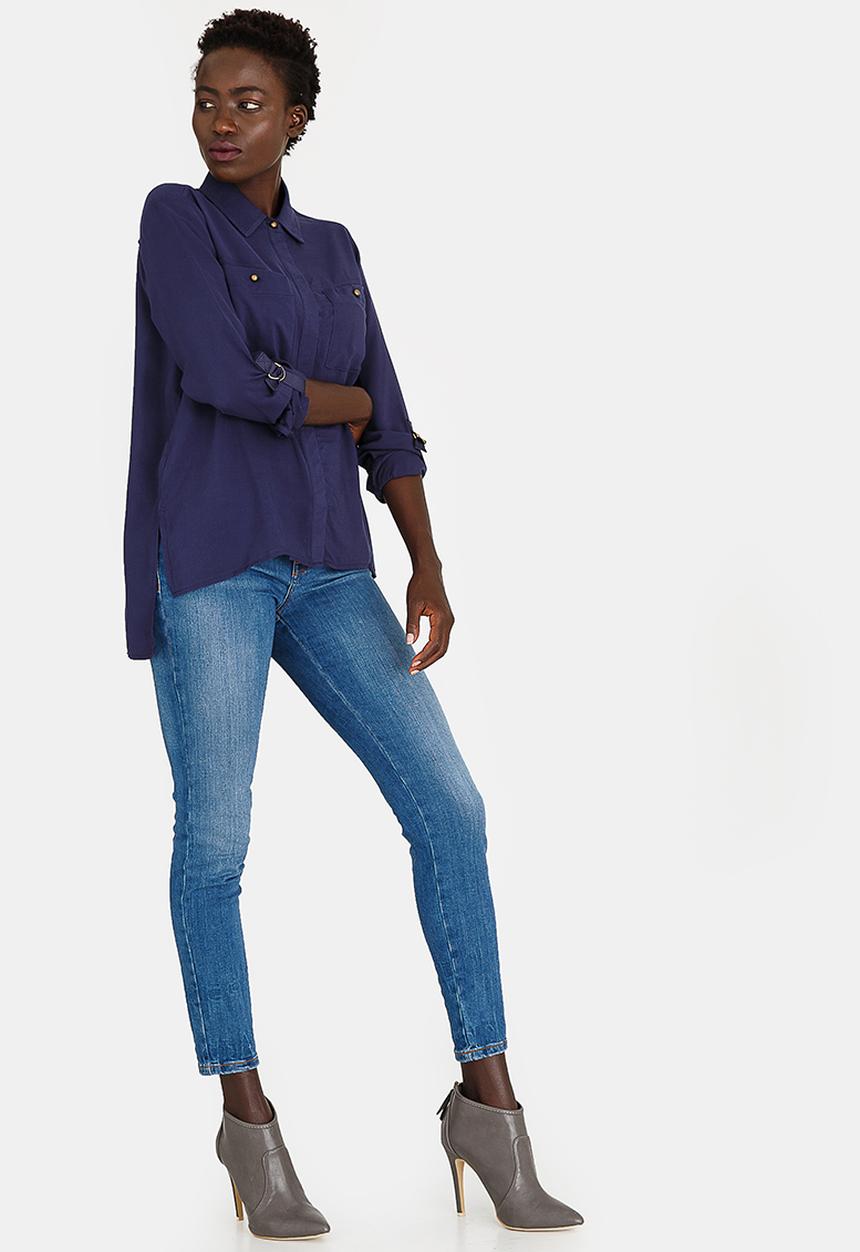 edit - Roll Up Sleeve Shirt Navy