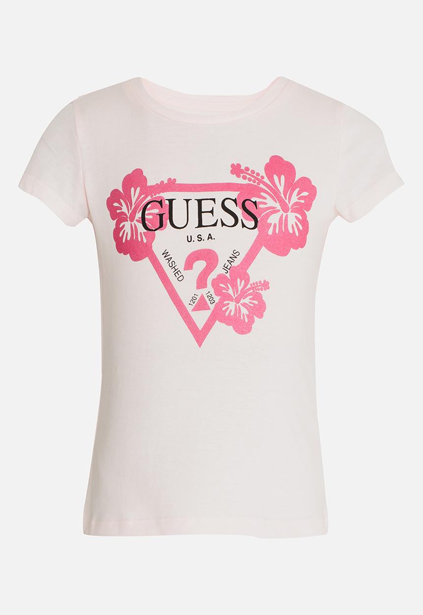 GUESS - Tri 3 Flower Pale Pink Tee