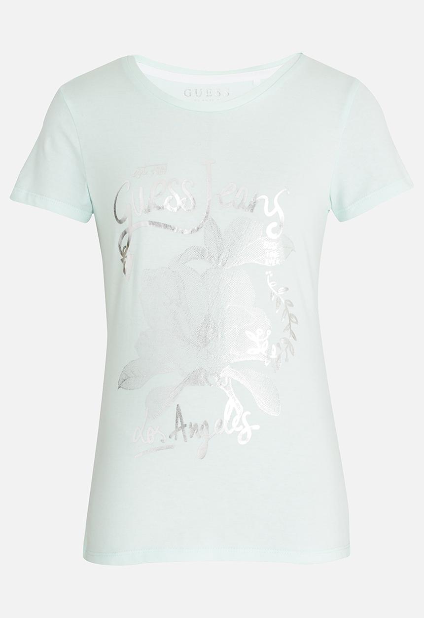 GUESS - Guess Jeans Flower Tee Aqua