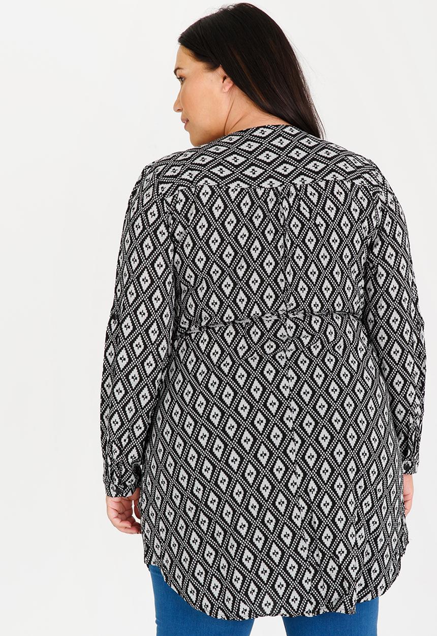 Revenge - Diamond Print Tunic Black