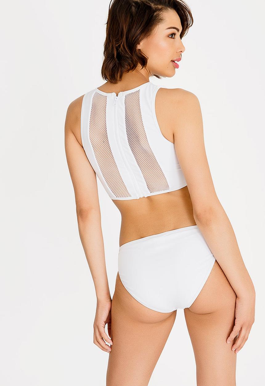 Brave Soul - Lily Sports Mesh Bikini Set White
