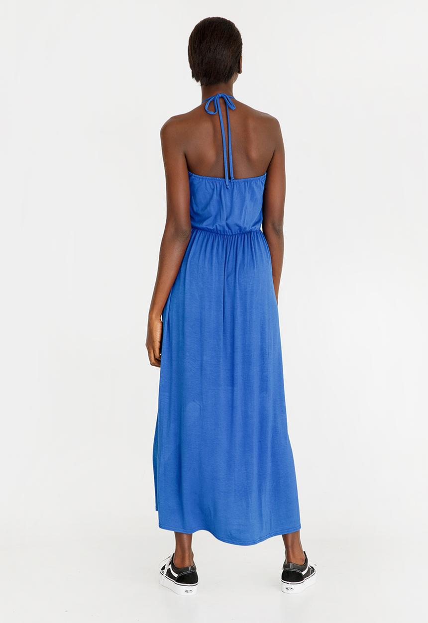 c(inch) - V-neckline Maxi dress Blue