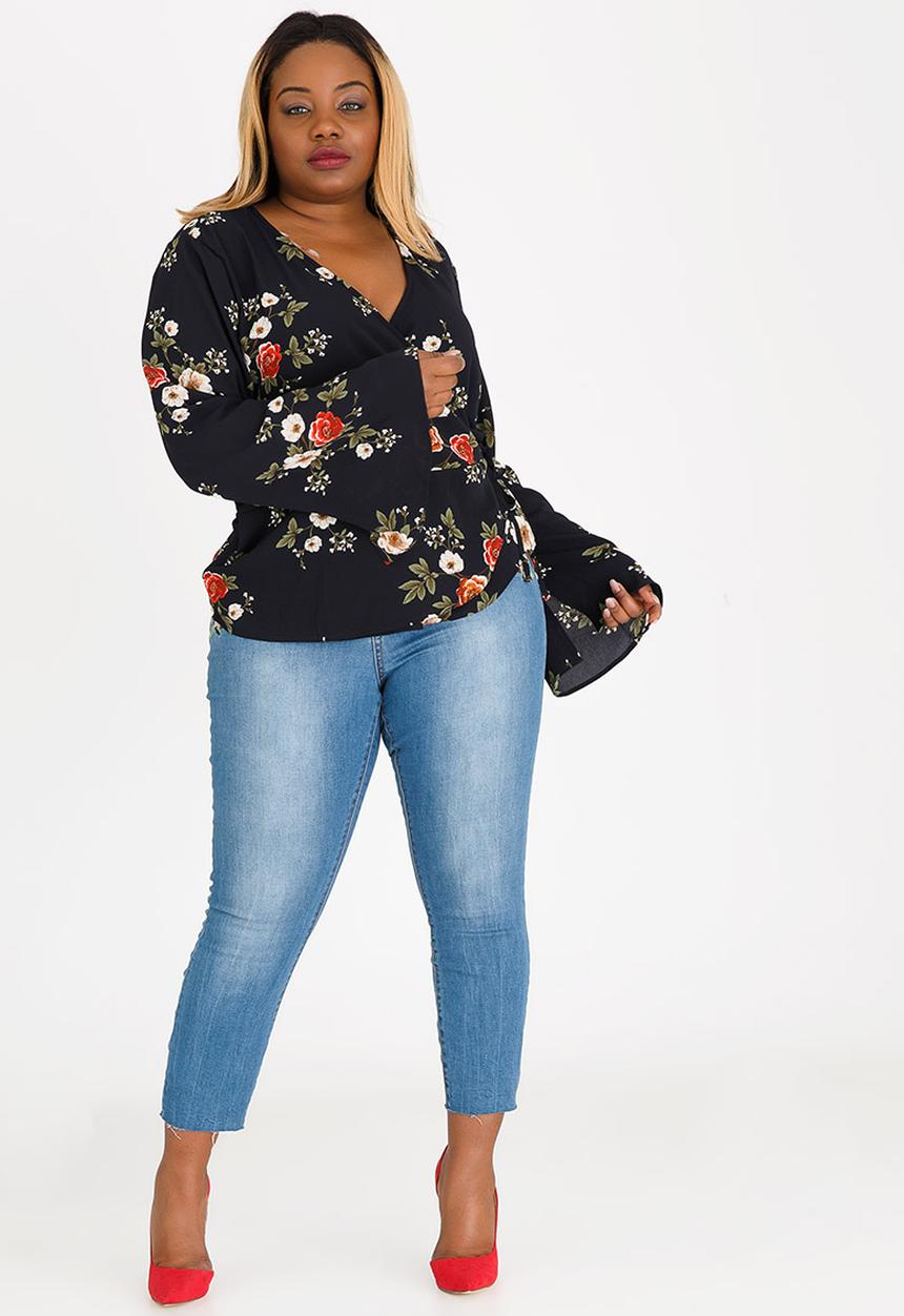 Revenge - Wrap Blouse Navy