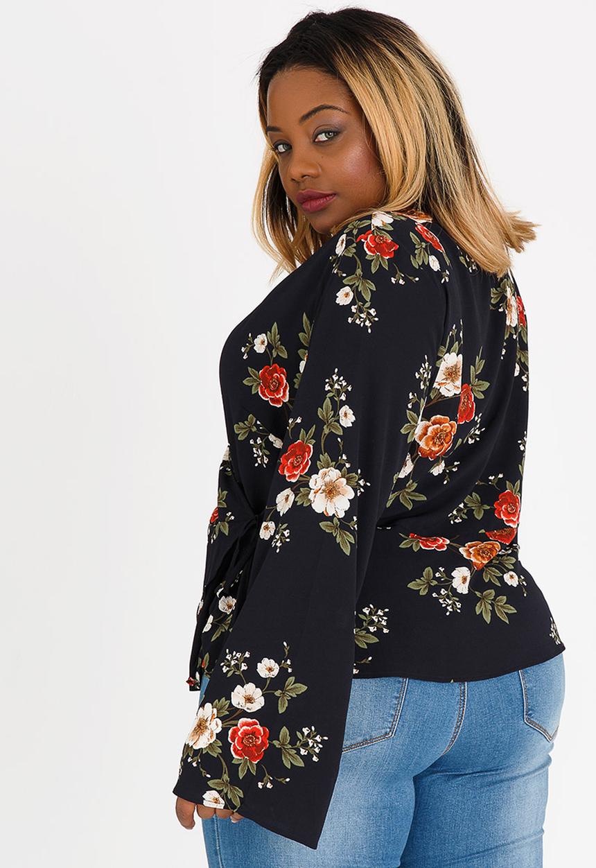 Revenge - Wrap Blouse Navy